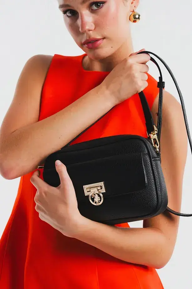 U.S. Polo Assn. Kadın Postacı Çantası Siyah