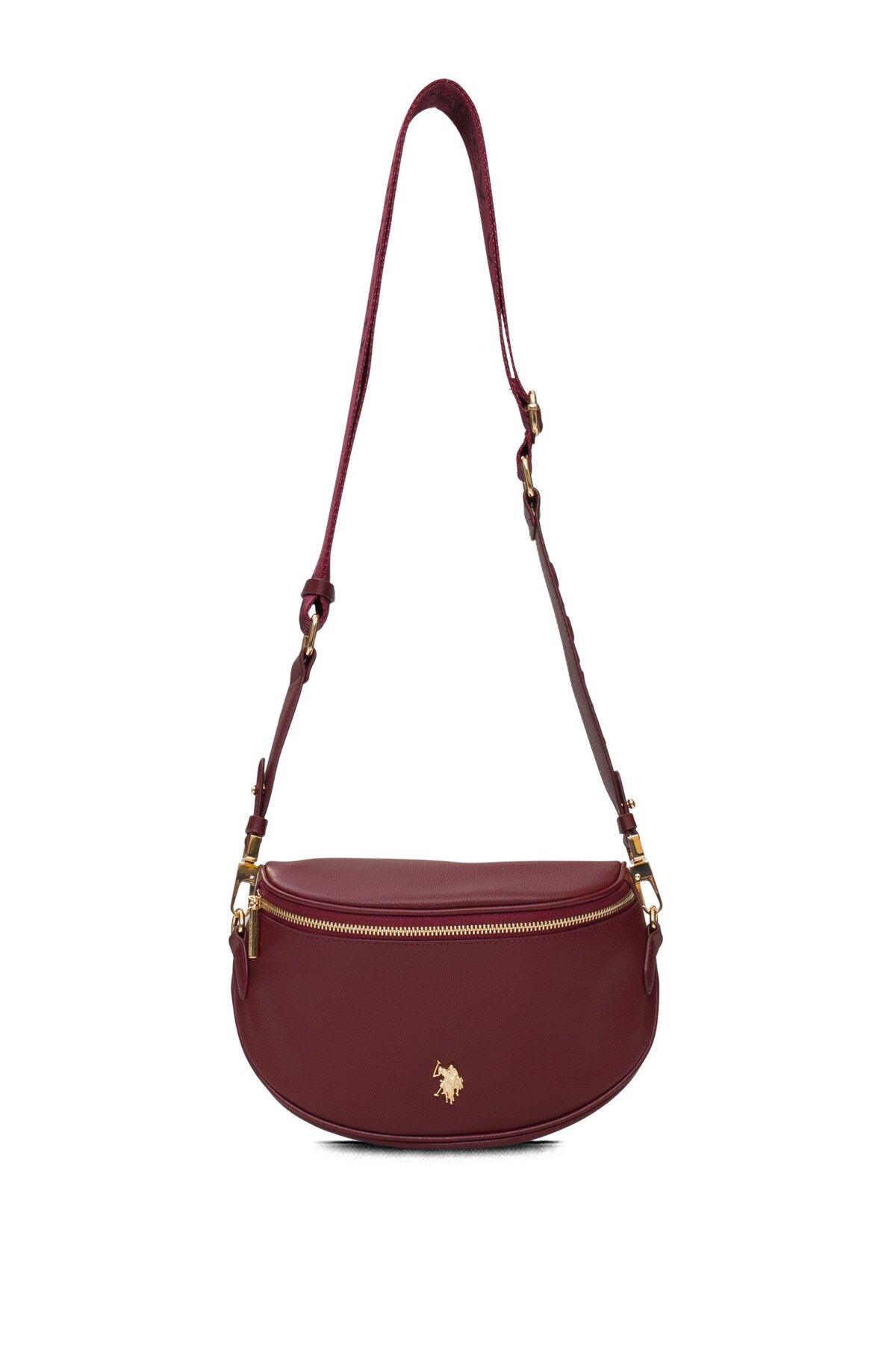 U.S. POLO ASSN. BORDO KADIN BEL ÇANTASI